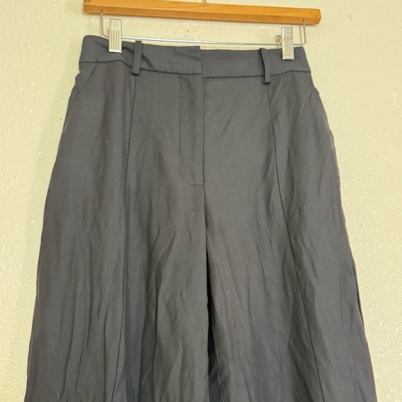 Attersee Black Wide Leg Trouser Pants Linen Blend - Picture 5 of 11